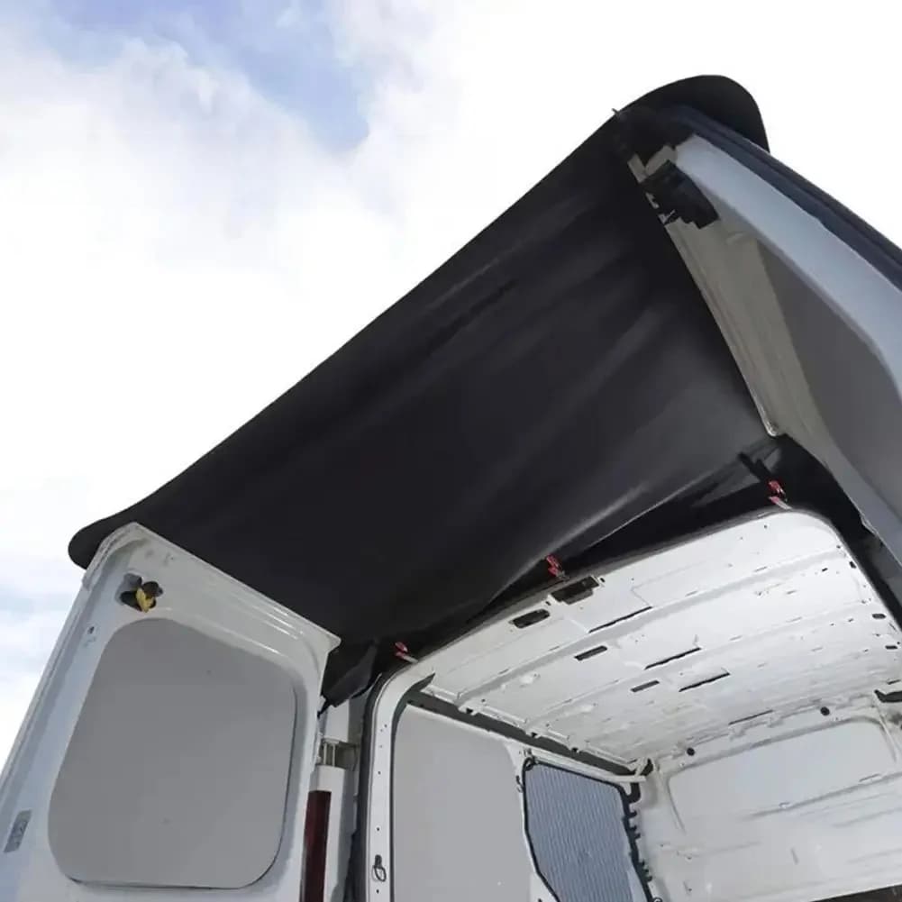 Rv Achterste Schuurdeur Luifel Cover Waterdichte Camping Achterklep Auto Aanhanger Rv Accessoires Zonnescherm I8y3