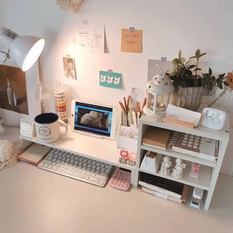 Desktop Opslag Computer Verhoogde Rek Bureau Oppervlak Opbergrek Monitor Verhoogde Base Laptop Stand Diversen Kantoor Accessoires