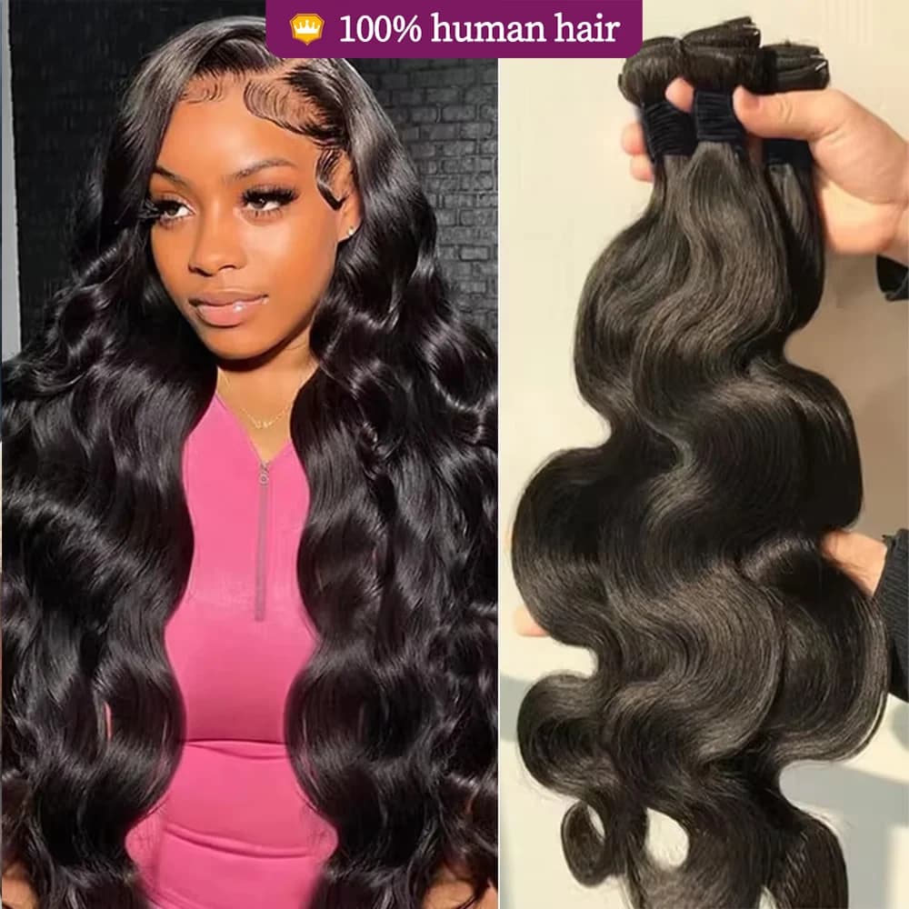 12A Body Wave-bundels Bundels van echt haar 100% echt haar weeft 12-32 inch Body Wave-haarextensies Braziliaanse rauwe haarbundels