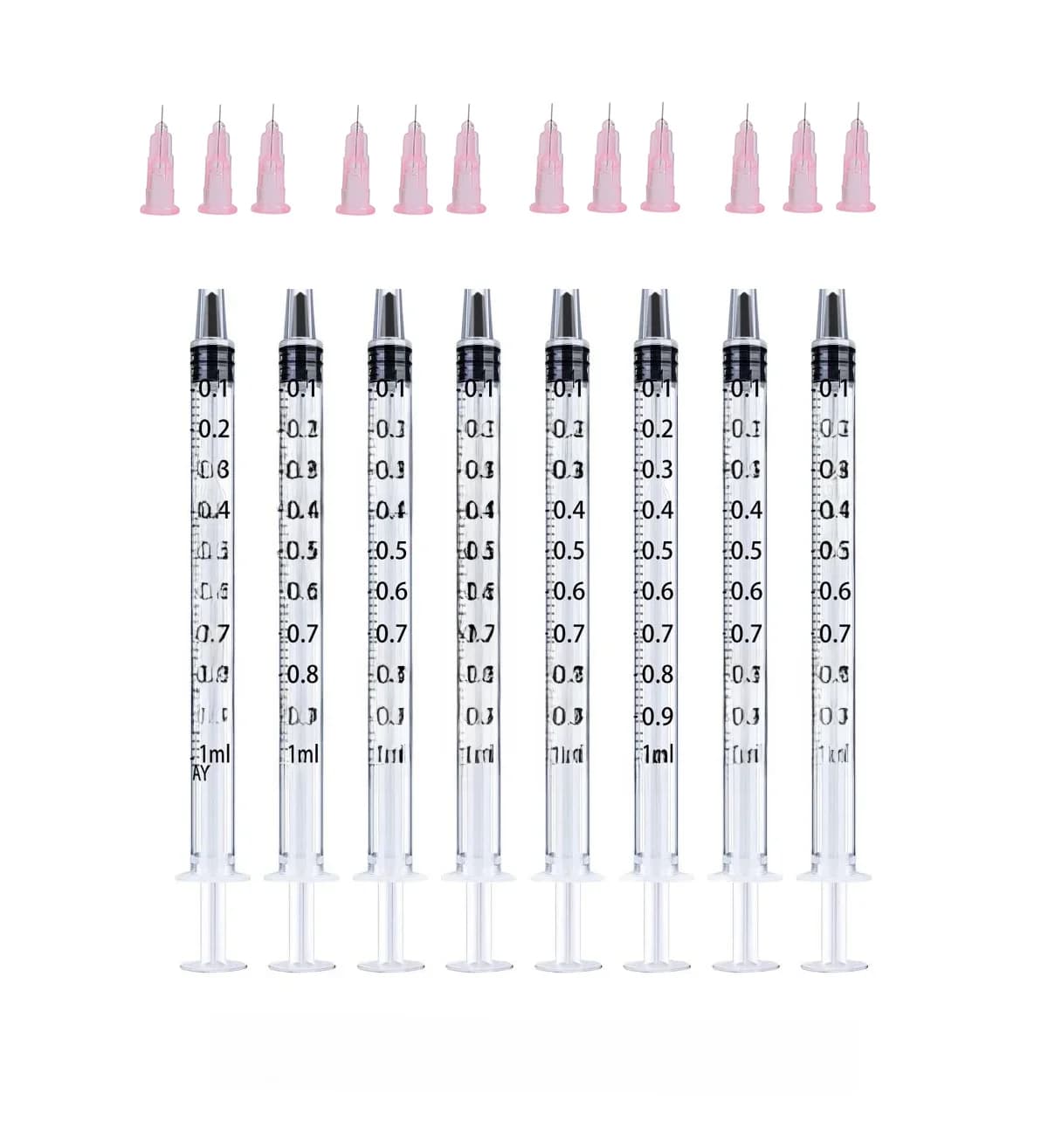 1Ml Spuiten + 34G 4Mm + 32G 4Mm + 30G 4Mm Injectienaalden Tekenen Naalden Injectiegereedschap Scherpe Puntige Naalden Wegwerp Naald