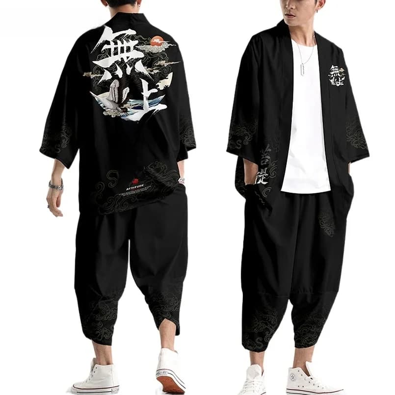 20 Stijlen Pak Plus Size S-3XL Losse Chinese Japanse Samurai Harajuku Kimono Vest Vrouwen Mannen Cosplay Yukata Tops Broek Set