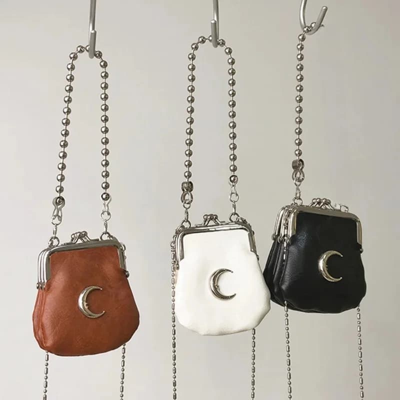Pu Leer Vrouwen Maan Kleine Schoudertas Modeketen Vrouwelijke Shell Crossbody Tassen Retro Design Dames Mini Portemonnee Handtassen