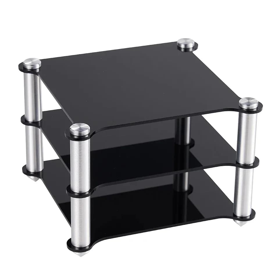 Acryl Aluminium Rack HIFI Decoder Versterker Hoofdtelefoonversterker Dual Layer Rack Opbergrek