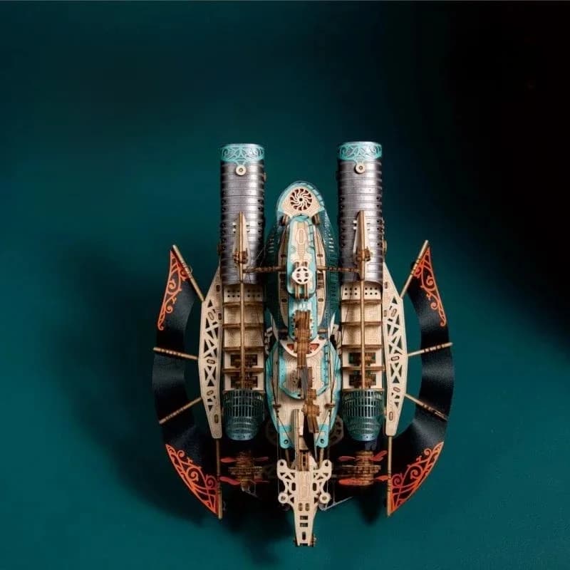 Steampunk Fantasy Luchtschip 3D Houten Puzzel Modelbouwsets Onderzeeër Handwerk Meesterwerk DIY Montage Speelgoed