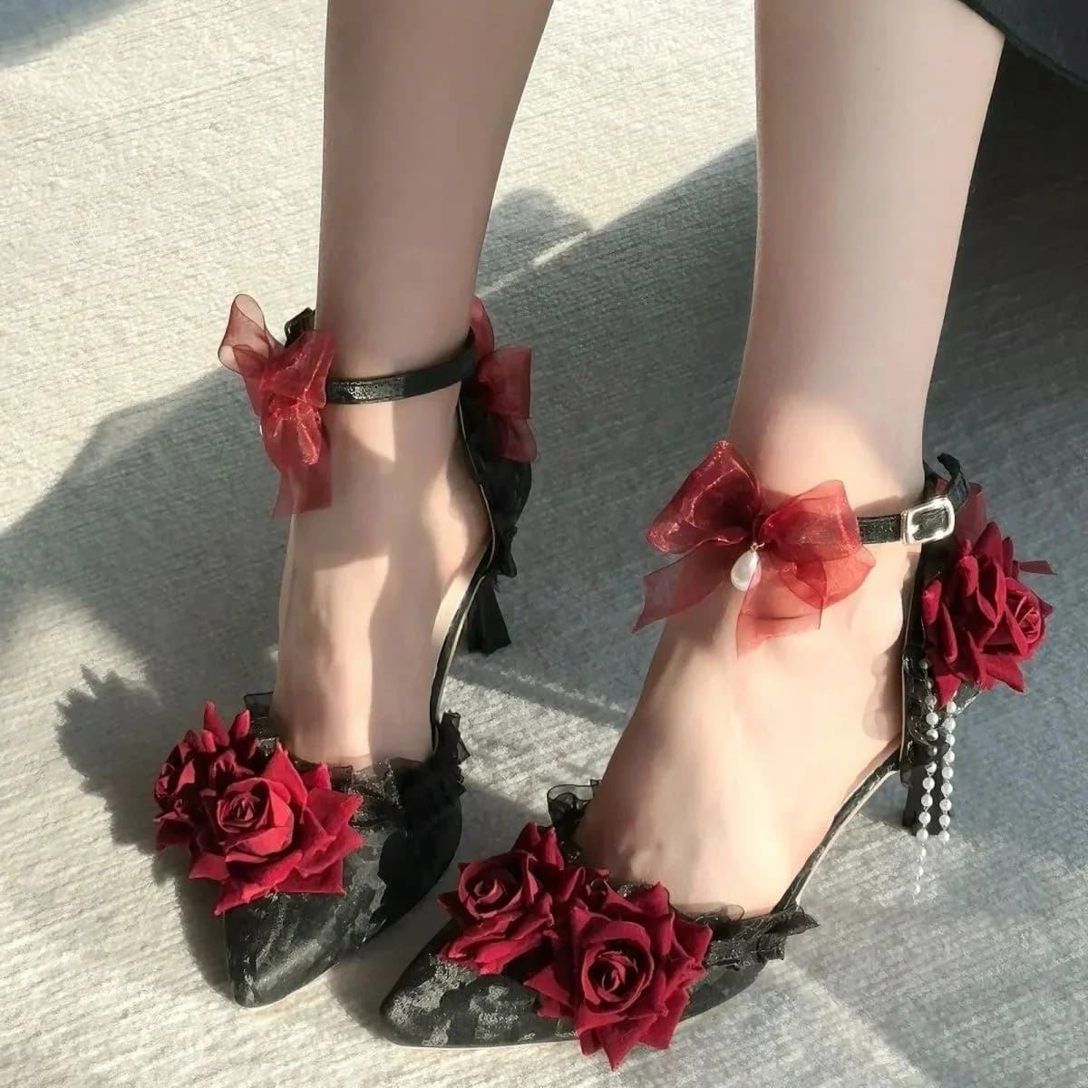 Sandalen met hakken designer schoenen vrouw 2024 trend lolita cosplay Elegante vrouw hakken zwarte goth y2k Luxe hakken Japans