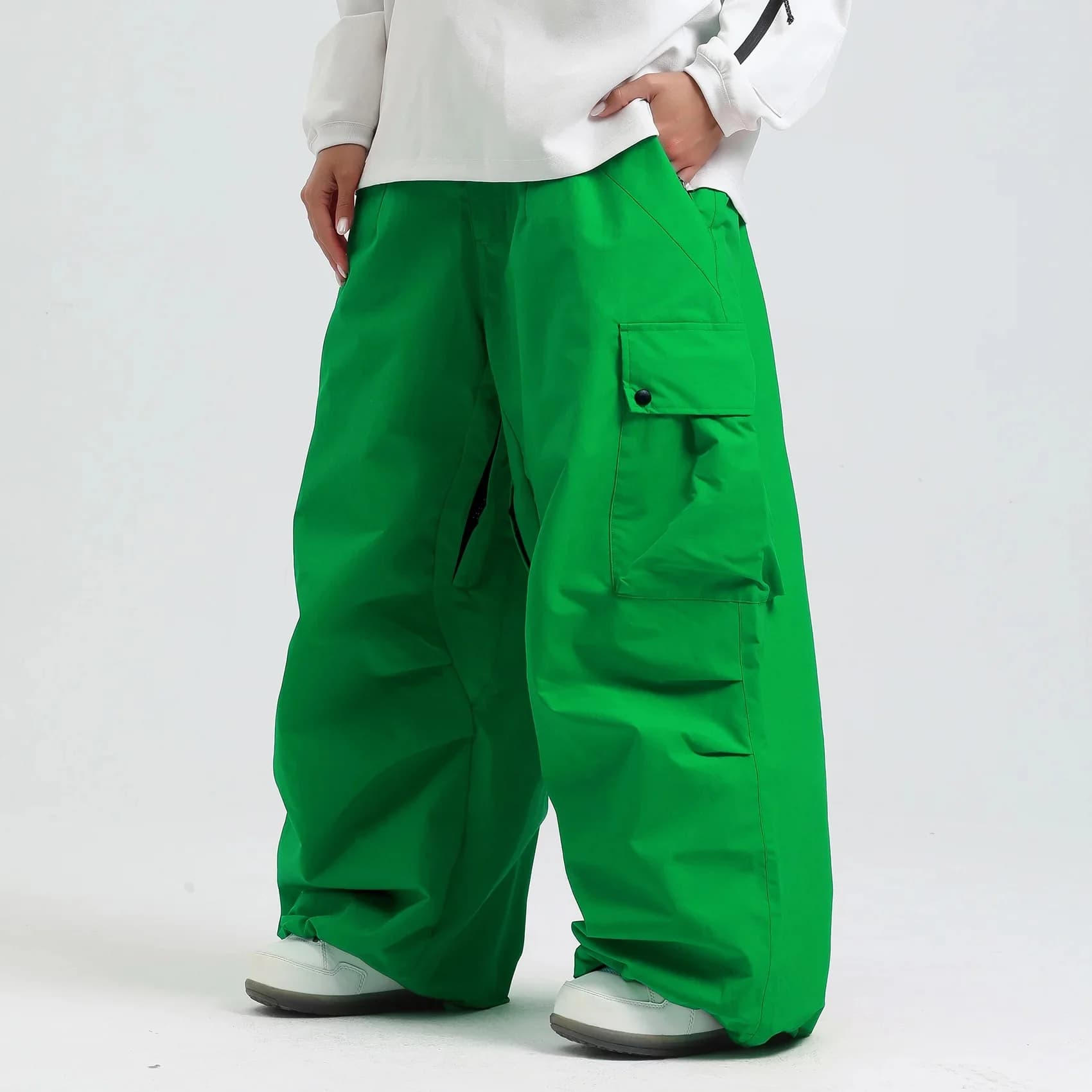 2025GSOU SNEEUW Nieuwe Winter Outdoor Losse Taille Skibroek Voor Vrouwen Mannen Waterdicht En Warm Professionele Snowboard Skibroek