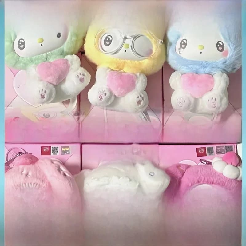 Echte Sanrio My Melody 50e verjaardag Milk Candy Series Vinyl Pluche Blind Box Pop Kawaii Tas Hanger Anime Figuur Speelgoed Cadeau