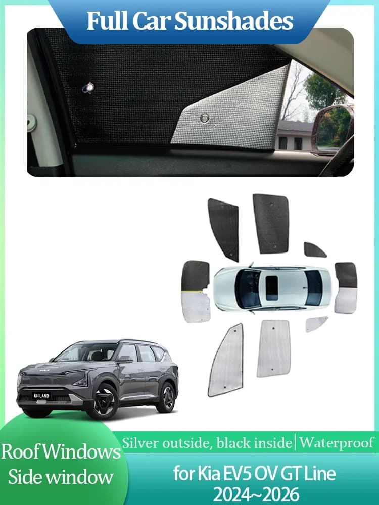 Voor Kia EV5 OV GT Lijn 2024 ~ 2026 2025 Volledige Auto Zonneschermen Dak Zijruit Zonneklep Voorruit Gordijn zonnedak Cover Accessoires