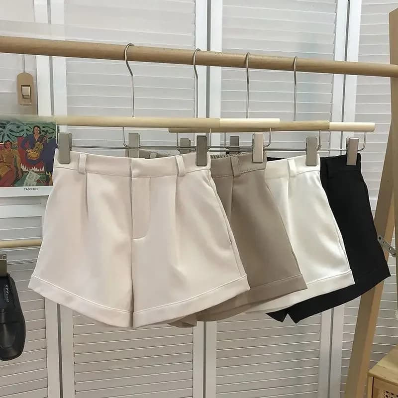 Damesshorts All-match mode Nieuwe collectie Effen zomer Casual slanke hoge taille Koreaanse stijl Jonge comfortabele dagelijkse shopper Fit