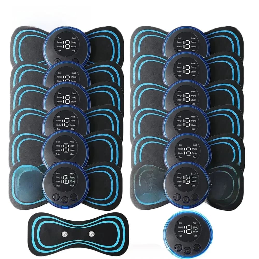 EMS Pulse Nek Massager Sticker Tientallen Cervicale Massageador Terug Masajeador Patch Spierstimulator Pijnbestrijding Gel Pads Brancard