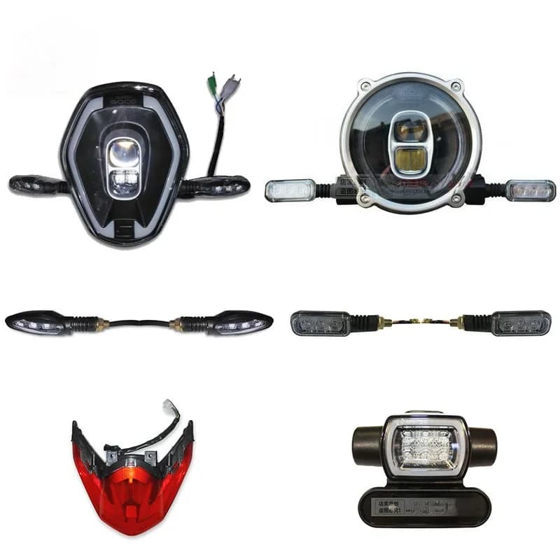 Elektrische Motorfiets Originele Koplamp Staart Voor En Achter Turn Richting Voor Super Soco Ts Tc
