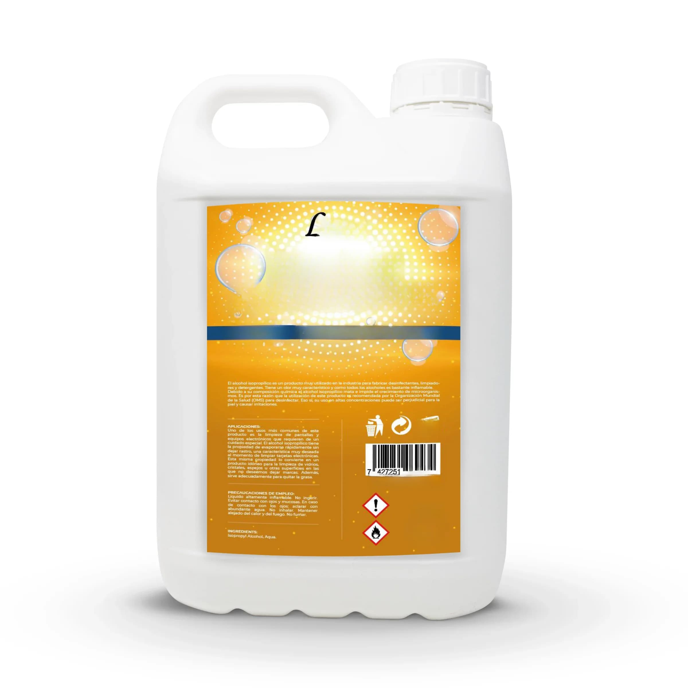 Luccy Isopropylalcohol 99,9% Zuiver |     Isopropanol 99,9% Reiniging van elektronische componenten, lenzen, schermen, oppervlakken, industrieel en