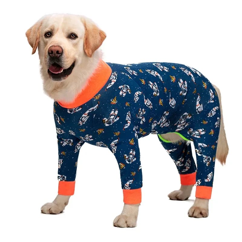 Hondenkleding Pyjama's voor middelgrote en grote honden Zachte, gezellige hondenjumpsuit Volledig bedekte buik Herenherstelpak voor meisjesjongens
