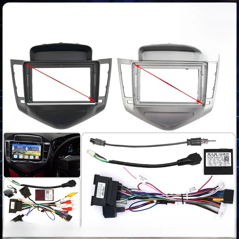 Voor Chevrolet 2009-2011 Cruze 9Inch 2 Din Auto Cd Dvd-Speler Radio Android Stereo Harnas Schermen Dashboard Kabels Frame Canbus