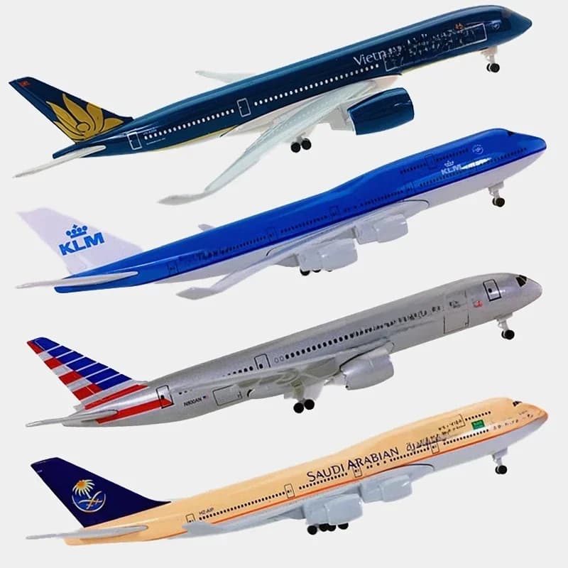20 CM Vliegtuig B747 B787 Airbus A350 A320 Airlines Vliegtuig Model Legering Vliegtuigen Speelgoed Met Landingsgestel Kids Geschenken Collectie Decor