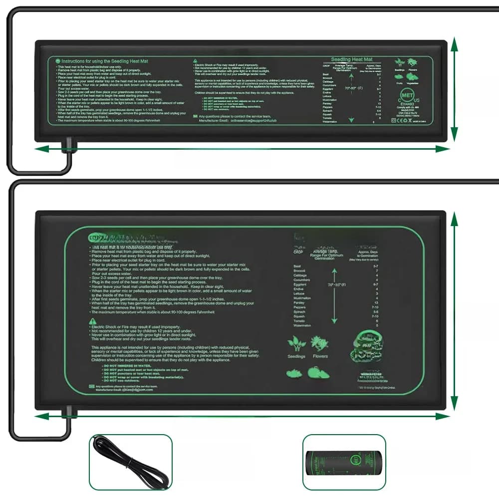 10/25/50CM Zaailing Warmtemat Indoor Planten Kieming Waterdichte Verwarmingsmat Voortplanting Kloon Starter Mat EU/US/UK Plug