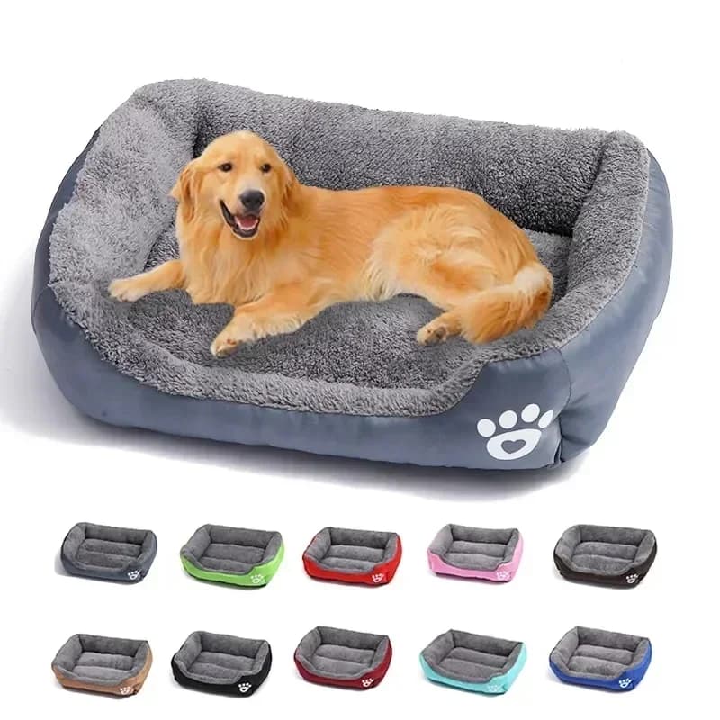 Groot Vierkant Nest L-3XL Huisdier Groot Hondenbed voor Middelgrote Honden Zacht Fleece Nest Grote Hond Slaapbank Winter Warm Kattenhuis voor Huisdier