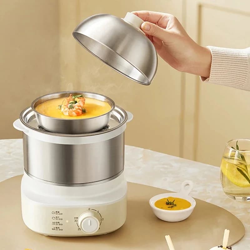 360W Elektrische Eierkoker Ontbijtmachine Multicooker Stoomboot Automatische Eierkokers Thuis Eierpudding Stoomkoker met Timer