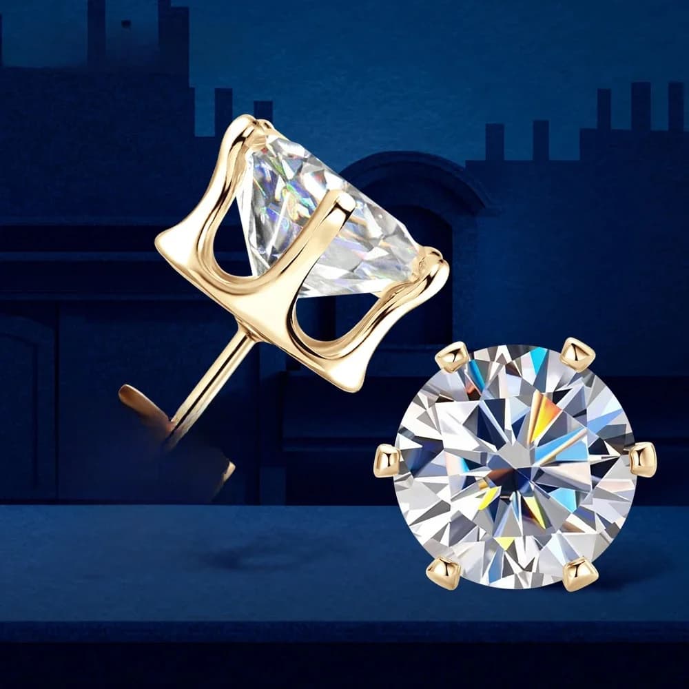 0.1-3 Karaat Moissanite Stud Oorbellen voor Vrouwen Mannen D Kleur Lab Gemaakt Diamanten Oorbel 925 Sterling Zilveren oor Piercing Sieraden