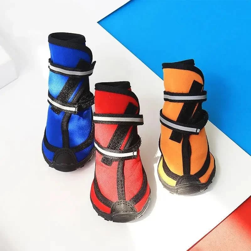 4-delig XS-XXL hoge laarzen waterdichte hondenschoenen reflecterende band draagbare bodem huisdier hardloopregenlaarzen buiten reizen lopen hond