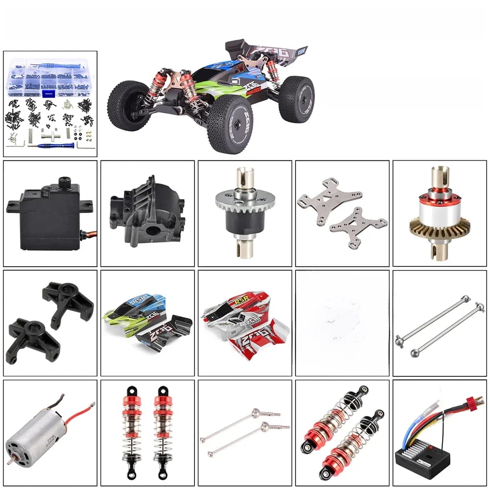 RC auto-onderdelen WLtoys 144001   1/14 RC Auto Onderdelen Auto Servo Ontvanger Motor/Swing Arm/Carrosserie Cover