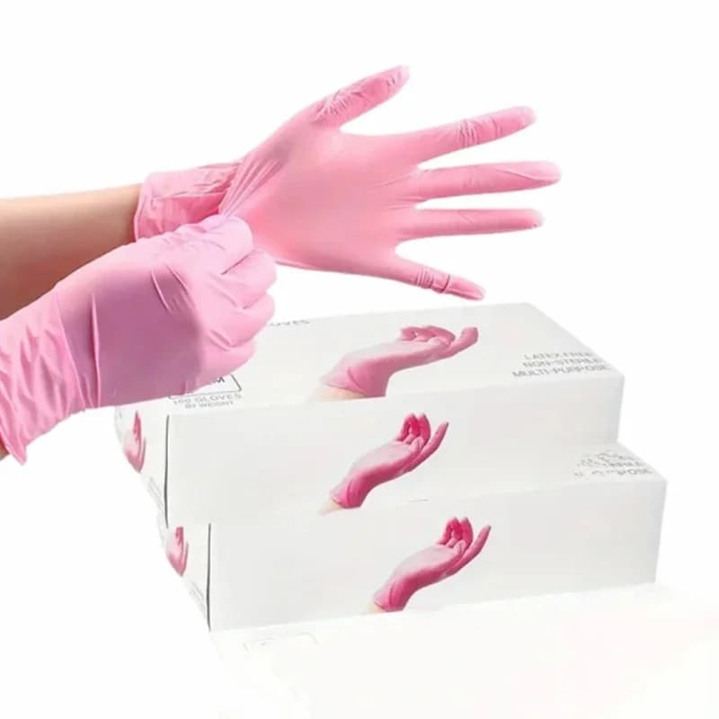 20/50/100PCS Roze Nitril Handschoenen Wegwerp Poeder & Latex Gratis Keuken Handschoenen Vrouwen Schoonheidssalon Koken tattoo Haarverf Handschoenen