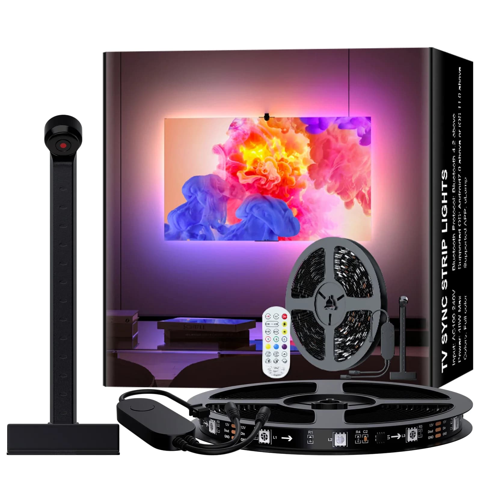 Tv Led Backlight Met Camera Ambient Strip Licht Onderdompeling Led Kleur Strip Led Licht Voor 55-65 Inch Tv Pc Led Rgb Tape Scherm