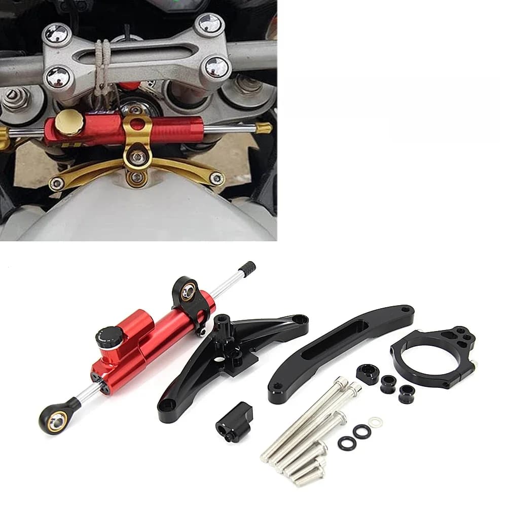 Nieuwe Steering Damper Stabilizer Motorfiets Voor Yamaha FZ1 Fazer 2006 - 2015 2014 Directionele Dempers Beugel Ondersteuning Kit