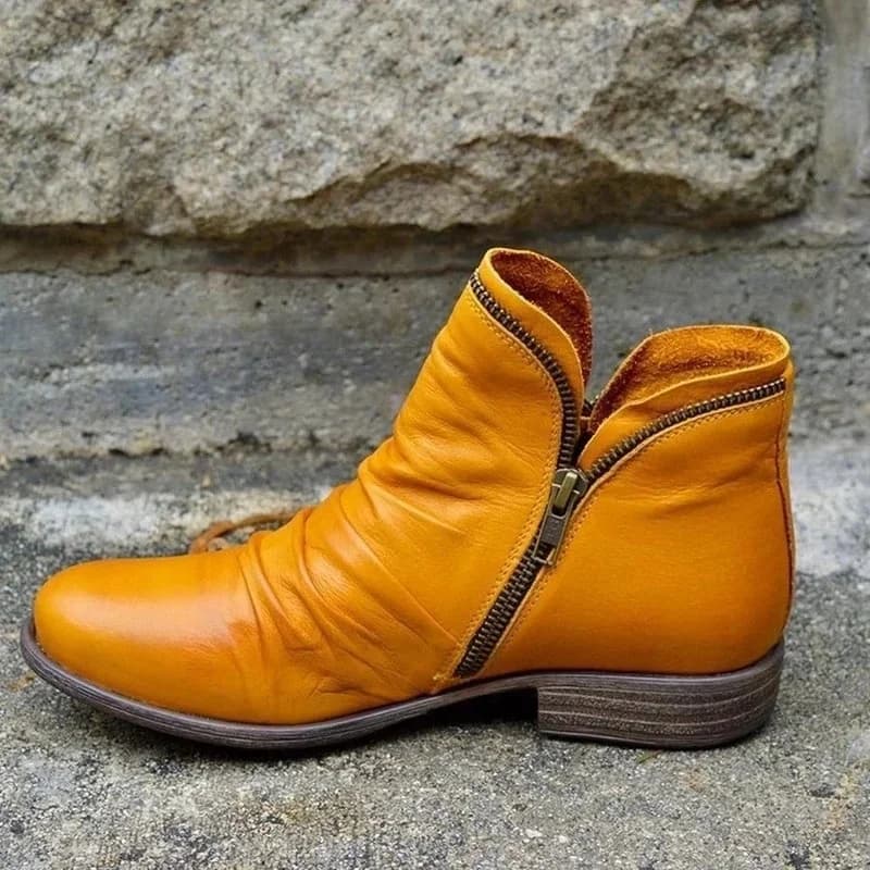 Dames Enkellaarsjes Lente Herfst PU Lederen Laars Vrouwelijke Chelsea Laarzen Retro Dames Booties Zijrits Trend Dames Naakte Botas