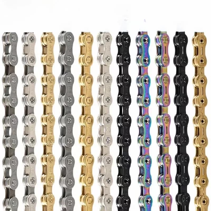 YBN Fietsketting 10 11 12 Versnellingen SLA Zilver Holle Goud Olieachtige Titanium Coating 8 9s MTB Racefietsketting voor Shimano/SRAM