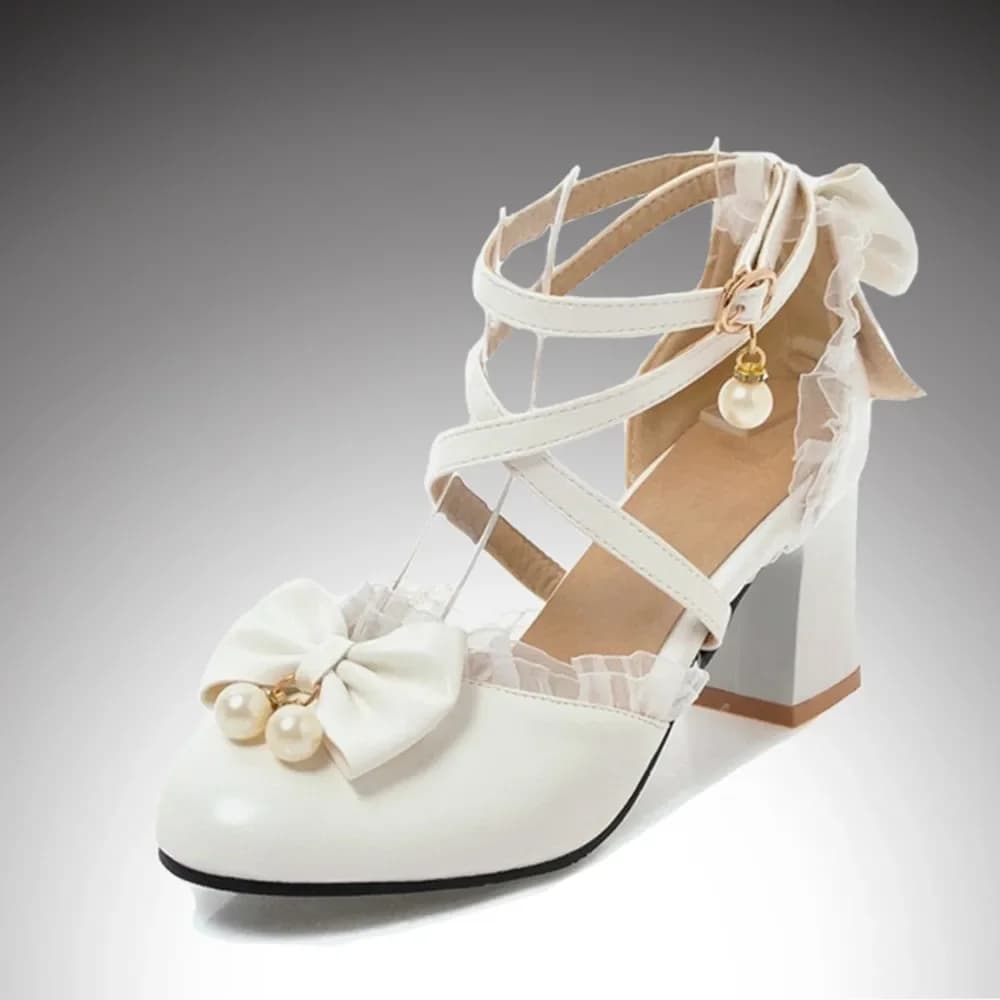 7-15 Jaar Oude Meisjes Hoge Hakken Schoenen Roze Wit Princess Meisjes Schoenen Zomer Meisjes Party Schoenen X #12/10D50