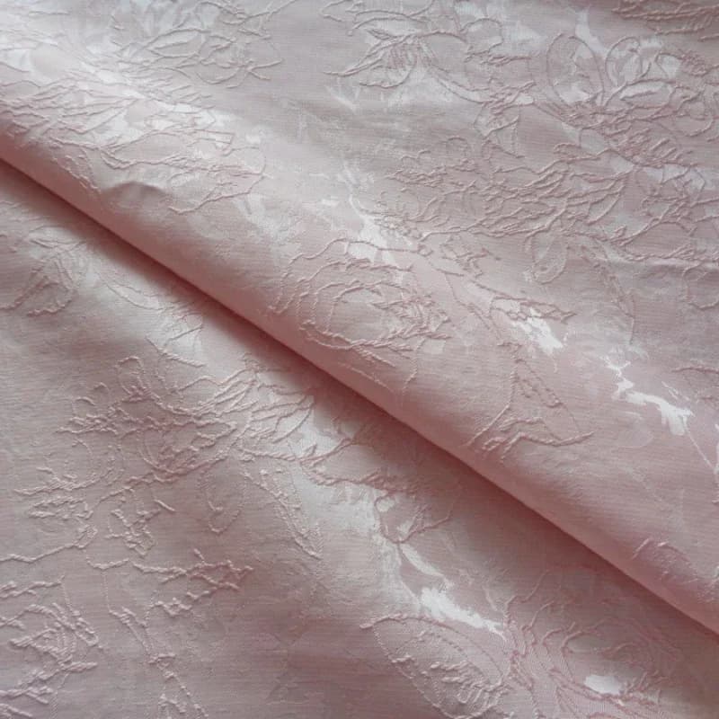 Lente Zomer Draad Patroon Jacquard Mode Jurk Stoffen Voor Naaien Doek Wit Roze Satijn Bloem Meubilair Bekleding Stof