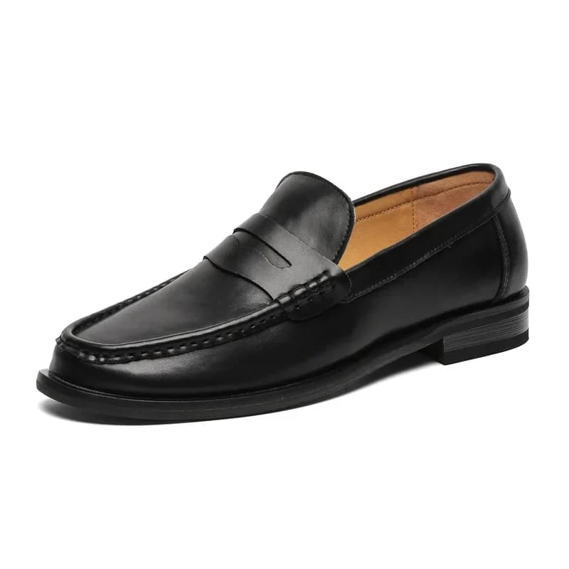 Nieuwe 2026 PU Lederen Instappers Ademend Mocassins Rijdesign Casual Zwarte Schoenen voor Heren