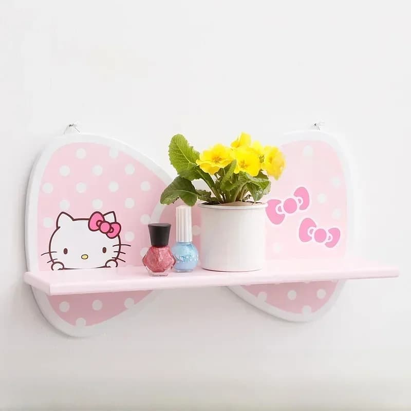 Kawaii Hello Kitty Houten Plank Anime Cartoon Muur Opknoping Een Woord Partitie Plank Woondecoratie Kamer Decor voor Meisje accesorios