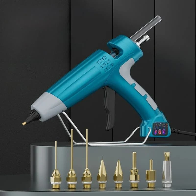500W Industriële Hot Lijmpistool Digitale Temperatuurregeling High Power Siliconen Pistool Met Vervangbare Pistool Nozzle Lijmstift 11 Mm