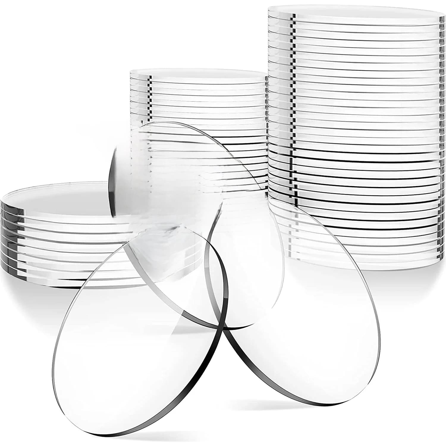 10/20/30/40/50 Stuks Helder Acryl Ronde Blank 2/3/4/6 Inch 2mm Dikke Ronde Acryl Schijven Voor Kunstprojecten Schilderen DIY Craft