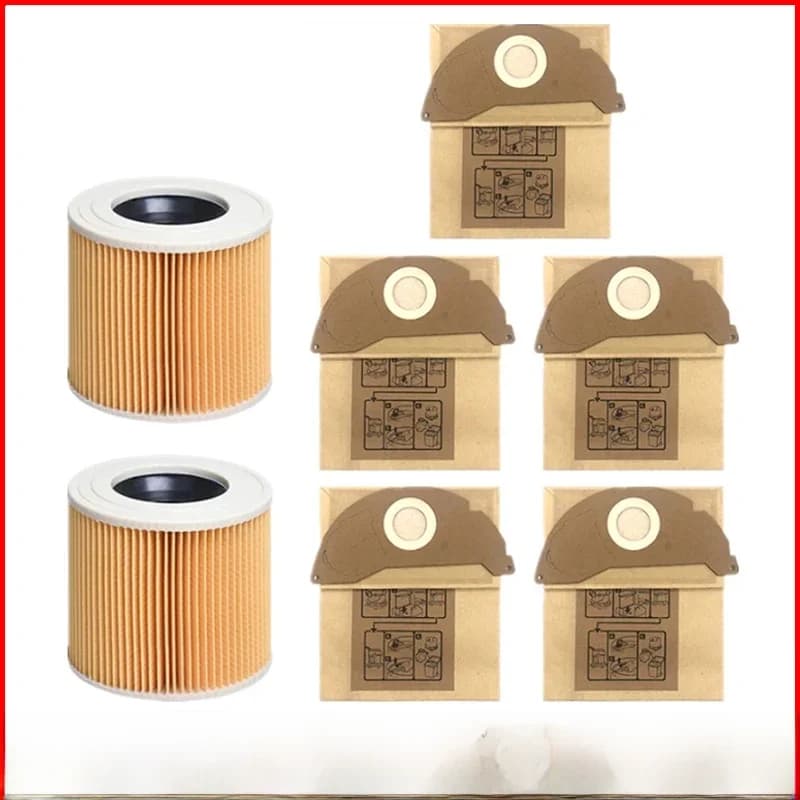 Hepa Filters Stofzakken Voor Karcher WD2.250 WD2250 A2004 A2054 MV2 WD2 Stofzuiger Onderdelen Zakken Vervanging Accessoires