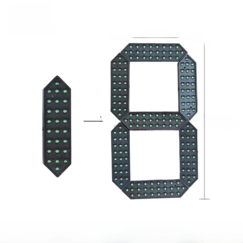 12 inch 7-segment buiten waterdicht digitaal nummerbord voor LED-tankstation Elektronische brandstof Prijstijd en temperatuurbord