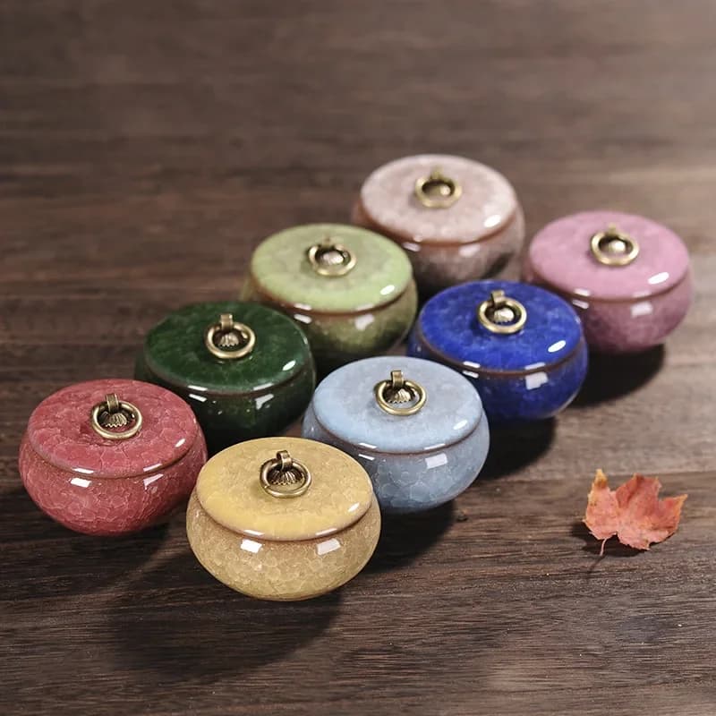 Thee Koffie Suiker Opslagpot China Ambachten Decoratie Mini Keramische Pot Keuken Opslag Flessen & Potten Containers Home Decor Nieuw