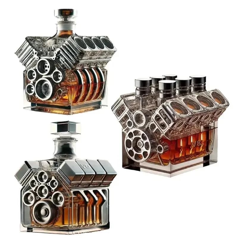 Drank Decanters Alcohol Karaf V8 Motoren Vorm Wijn Decoratie Bar Gadgets voor Tequila Bourbon Brandy Verjaardag Retiremen