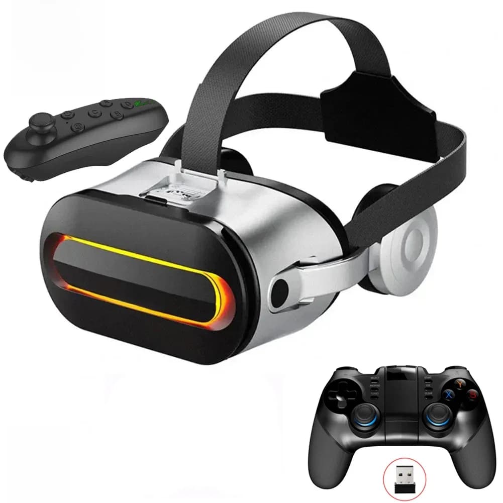 Viar 3D Virtual Reality VR-bril Headset Bluetooth-apparaten Helmlenzen Bril Slimme smartphone Telefoon Koptelefoon Mobiel spel