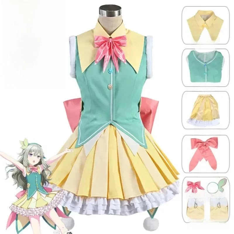 ANIMECC op Voorraad S-2XL Project Sekai Kleurrijke Stage Kusanagi Nene Cosplay Kostuum Pruik Carnaval Halloween Party Outfit voor Vrouwen