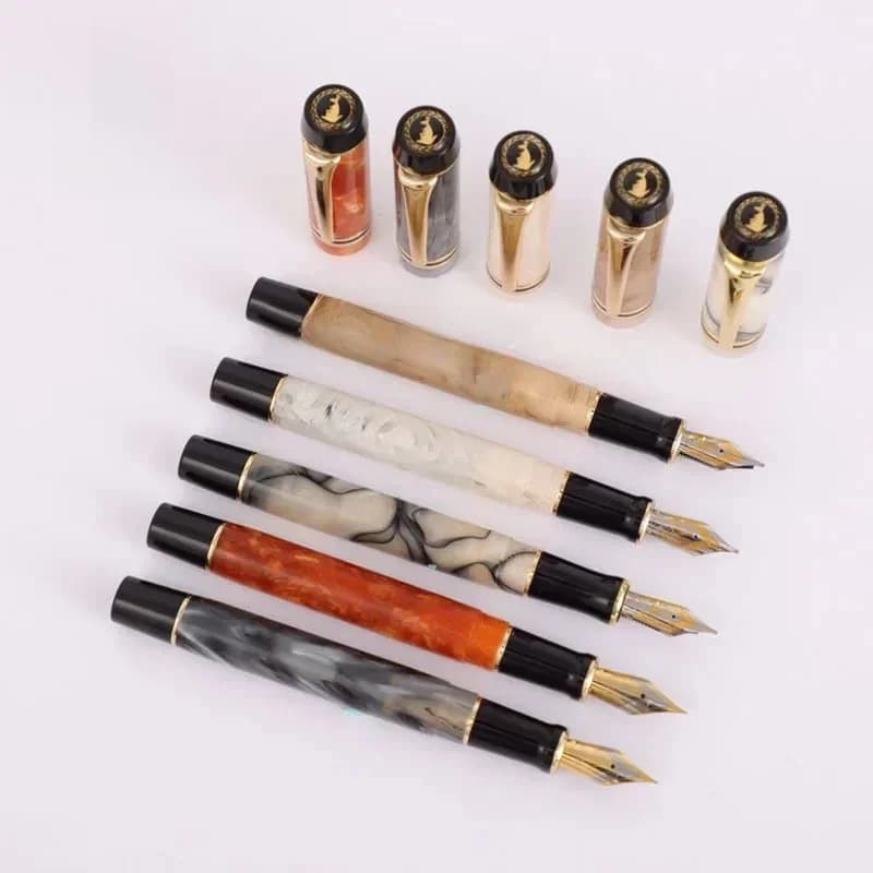 Kaigelu 316 Acryl Vulpen F Punt Blauw Bruin Wit Marmer Amber Patroon Inkt Pen Schrijven Cadeau Voor Studenten Kantoor Bedrijf