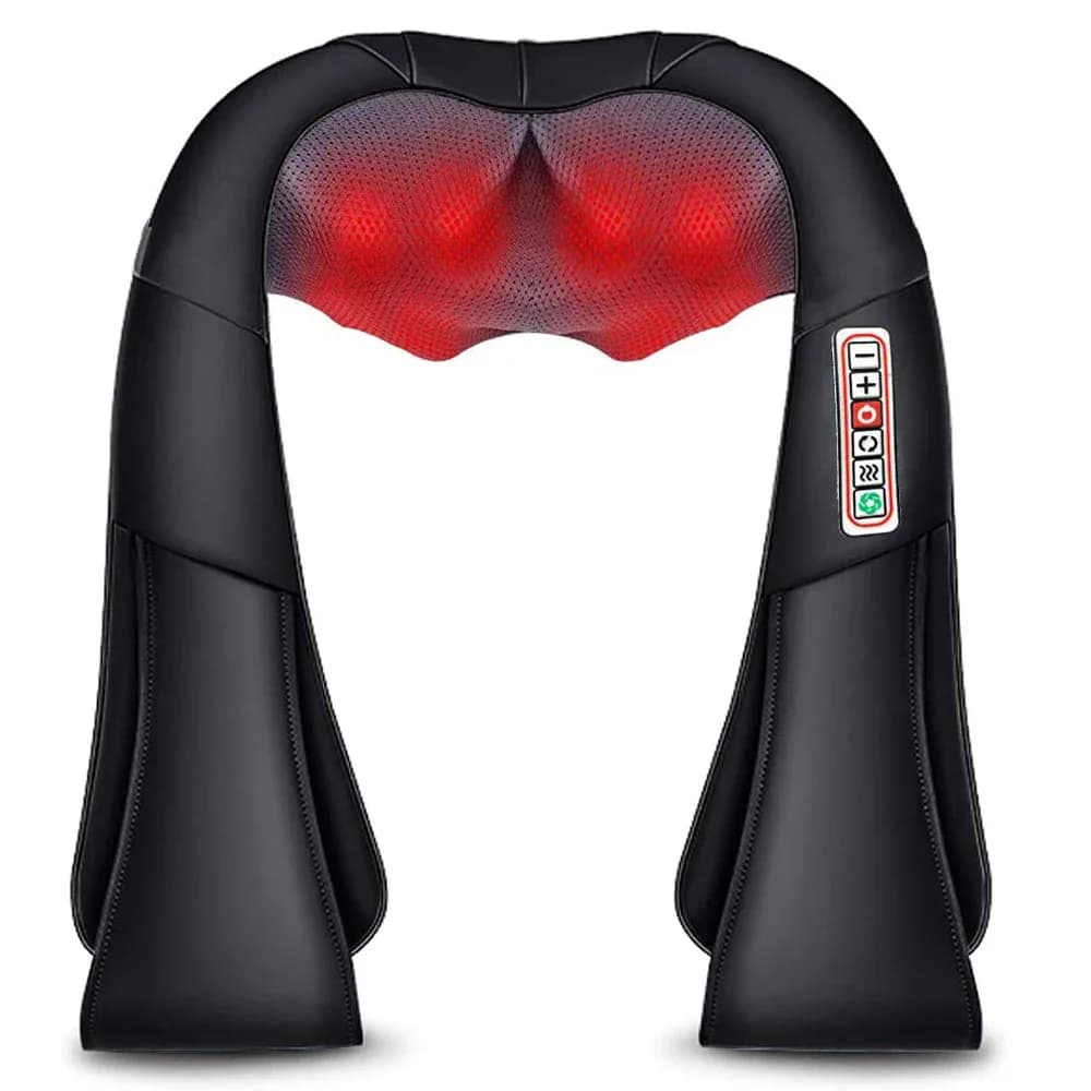 Elektrische Schoudermassage Voor Shiatsu Rug Nek Lichaam Infrarood, Verwarmde Kneden Auto Thuis Ontspannen Massage