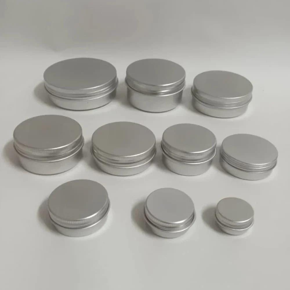 5/10/15/20/30/50/60/80/100/110/150/200G Lege Ronde Draagbare Aluminium Doos Metalen Blikjes Diy Crème Zilver Aluminium Behuizing