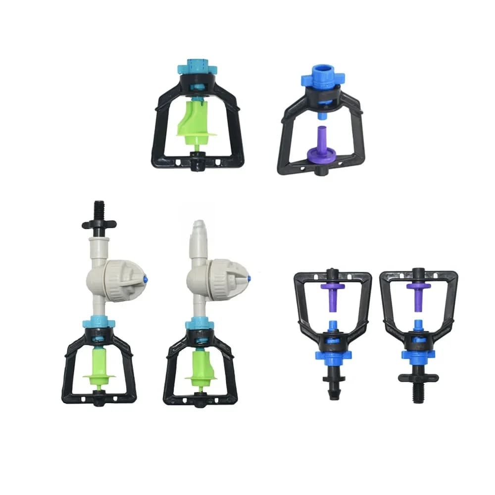 100 Stuks 360 Graden Roterende Sprinklers Opknoping Breken Waterbesparende Verneveling Nozzle Voor Tuin Kas Irrigatie
