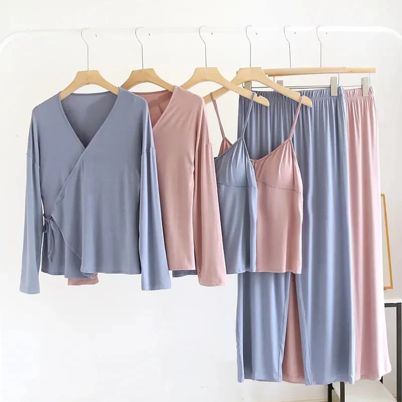 Fdfklak Herfst Pak Voor Vrouw Nachtkleding 3 Stuks Pyjama Set Nieuwe Modale Casual Home Kleding Nachtkleding Comfortabele Pyjama