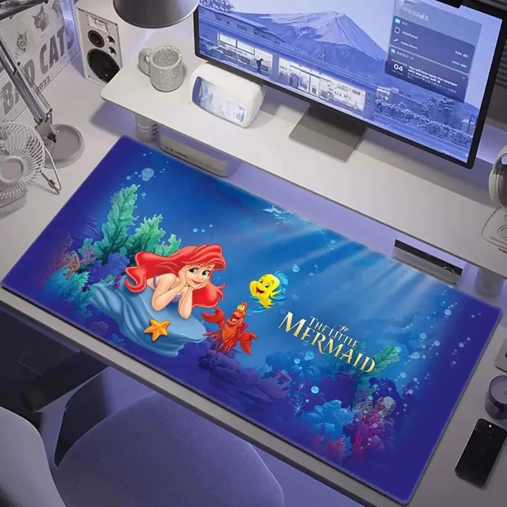 Disney De Kleine Zeemeermin Ariel Prinses Muismat Computer Bureau Mat Tafel Toetsenbord Pad Laptop Kussen Antislip Deskpad