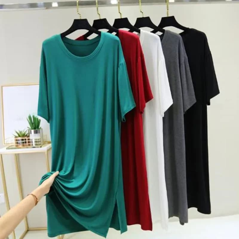 Casual Nachtkleding Vrouwen Nachtjurk Nieuwe Modale Katoenen Nachthemden Losse Big Size Slaap Shirt Dames Pyjama Zomer Thuis Jurken