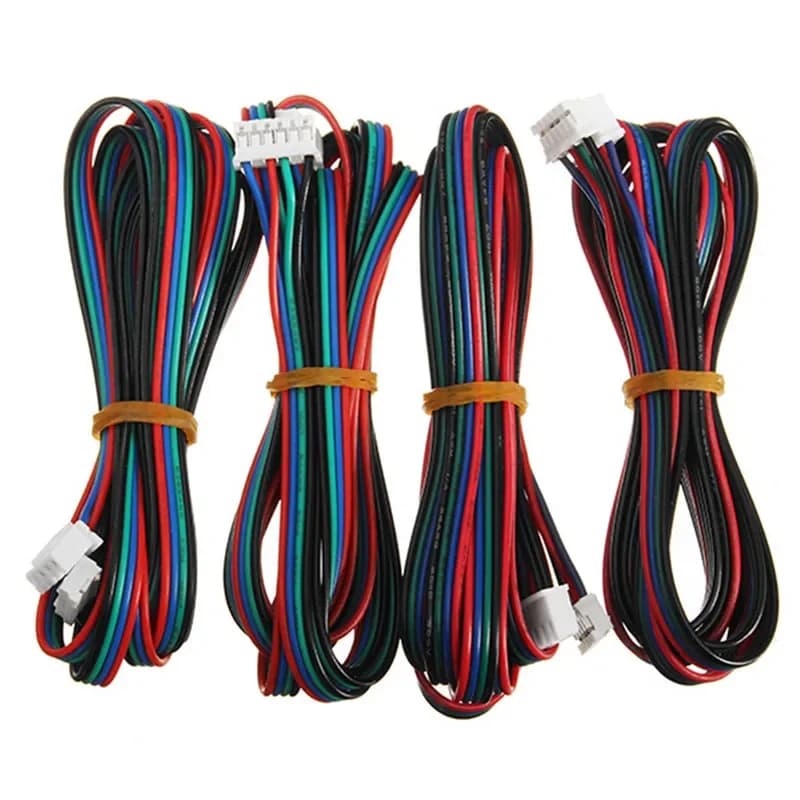4 stuks 100/200/300 cm 4pin naar 6pin XH2.54 NEMA 17 Stappenmotor Kabel AWG26 DuPont lijn Voor 3D Printer 42 Stappenmotor